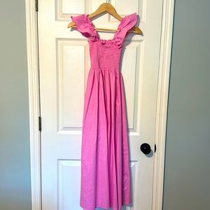 Pink midi dress